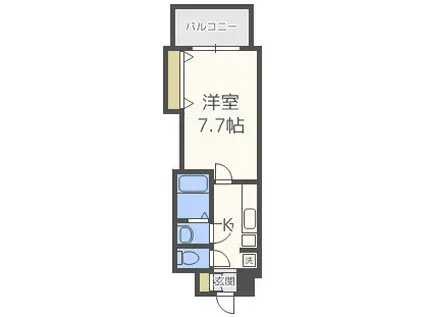 LUXE新大阪イーストI(1K/5階)の間取り写真