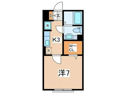 メゾン SAKURA I棟(1K/2階)の間取り写真
