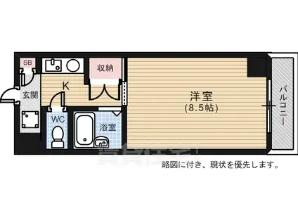 メゾンドタムロ(ワンルーム/5階)の間取り写真
