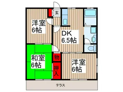 メゾン吉田II(3DK/1階)の間取り写真