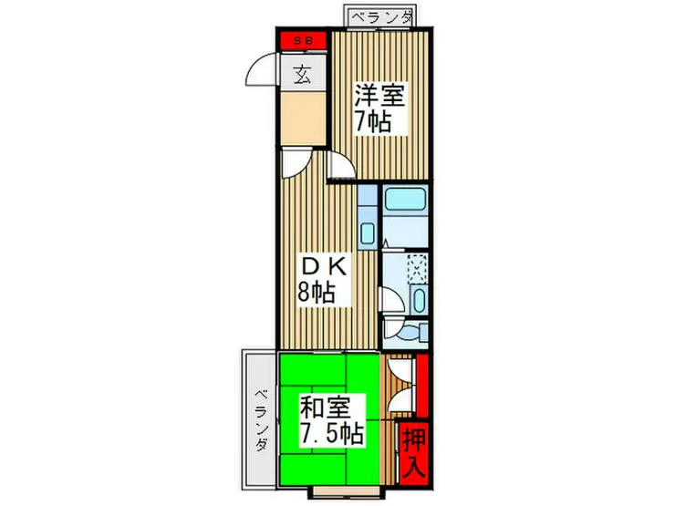 グランパレ石原 4階階 間取り