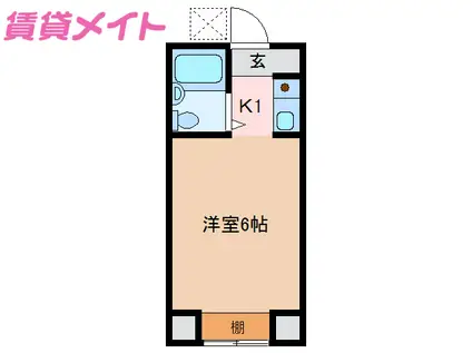 コーポ和幸(1K/1階)の間取り写真