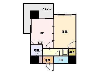 コスモス南蔵王(1DK/3階)の間取り写真