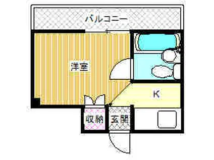 セリバテールハイツ(1K/3階)の間取り写真