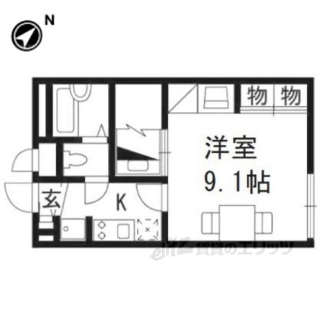 レオパレス城南(1K/2階)の間取り写真