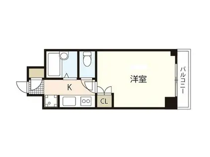 広瀬北ビル(ワンルーム/5階)の間取り写真