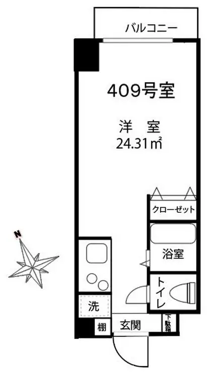 セントラルコート 4階階 間取り