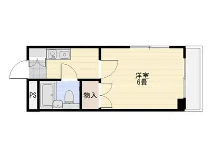 西原マンション(1K/4階)の間取り写真