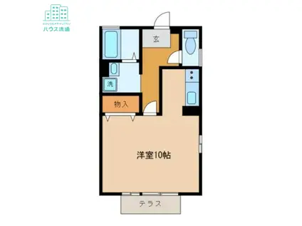 マ・メゾン(ワンルーム/1階)の間取り写真