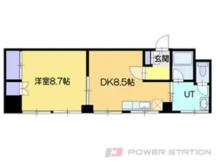 リルブランシュ(1LDK/6階)の間取り写真