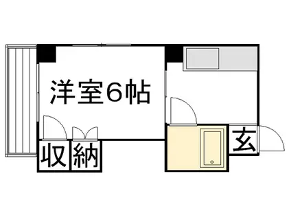 ピュアシティ(1K/5階)の間取り写真