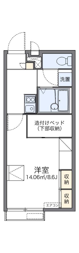 レオパレス中央公園(1K/2階)の間取り写真