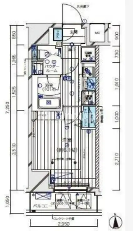 メインステージ北千住V 6階階 間取り