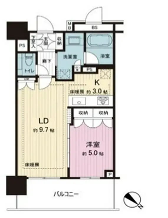ブランズタワー豊洲 33階階 間取り