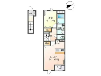 シーガルハウス(1LDK/2階)の間取り写真