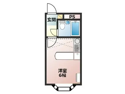 ベルピア鴻巣第2(ワンルーム/1階)の間取り写真