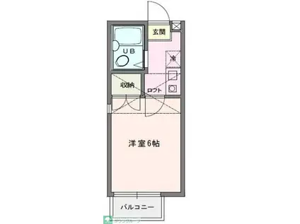 フジパレス湘南平塚六番館(1K/2階)の間取り写真