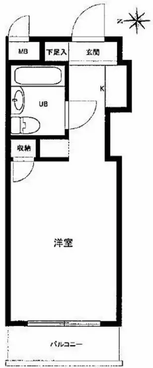 スカイコート品川第2 4階階 間取り