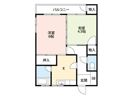 泉ニューコーポ(2K/1階)の間取り写真