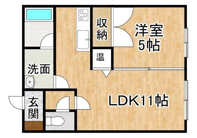 PARK HOUSE(1LDK/3階)の間取り写真