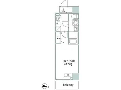 GRANPASEO青砥(1K/12階)の間取り写真