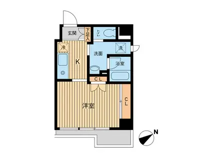 エポック45(1K/5階)の間取り写真