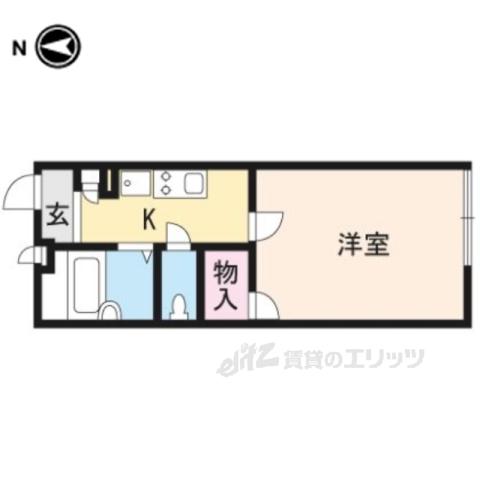 レオパレス京都(1K/2階)の間取り写真