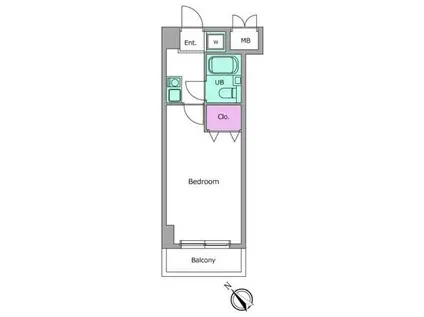 ビエラコート桜台(1K/1階)の間取り写真