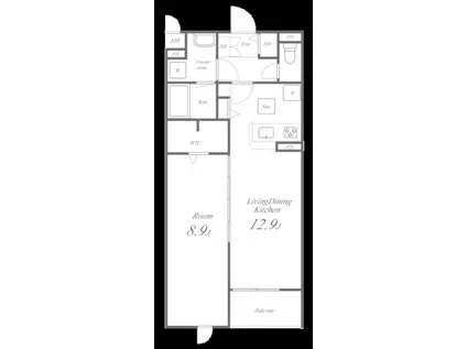 T ANNEX(1LDK/2階)の間取り写真