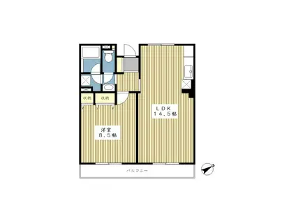 ノーザンハイム1(1LDK/3階)の間取り写真