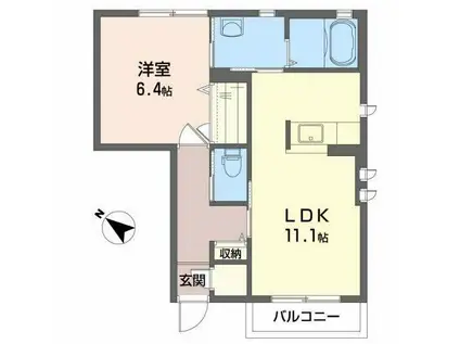 シャーメゾンエンゼルA(1LDK/1階)の間取り写真