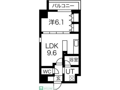 プレール・ドゥーク菊川(1LDK/2階)の間取り写真