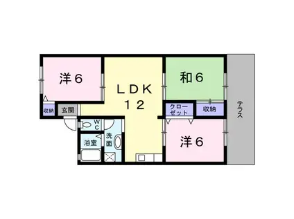 アットハウスMATSUTANI II(3LDK/1階)の間取り写真