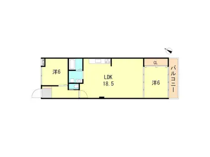 マンション明舞(2LDK/4階)の間取り写真