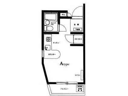 メインステージ久が原第II(ワンルーム/1階)の間取り写真