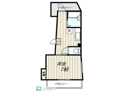 パークシティ大山(1K/4階)の間取り写真