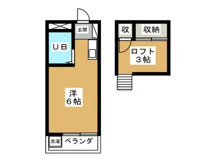 ソフィアコート(ワンルーム/2階)の間取り写真