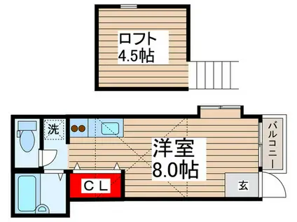 AVENIL MINOWA(ワンルーム/1階)の間取り写真