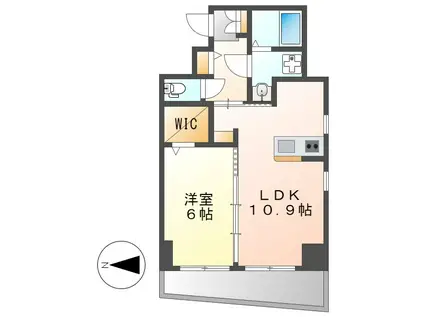 H-CLASSY TAKAOKA(1LDK/3階)の間取り写真