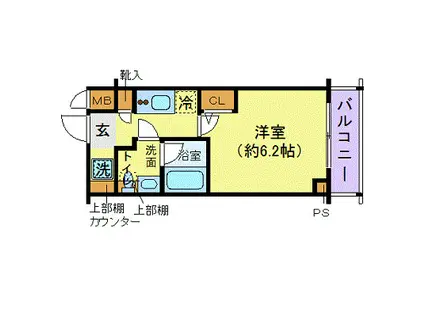 ZOOM上板橋(1K/2階)の間取り写真