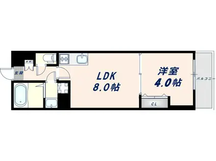 CASA MITO(1LDK/3階)の間取り写真