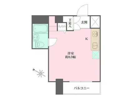 サイプレス北新宿(ワンルーム/8階)の間取り写真