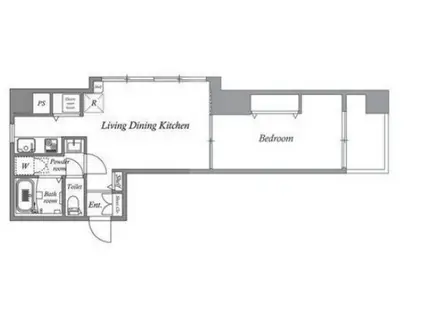 オーパスホームズ芝公園(1LDK/3階)の間取り写真