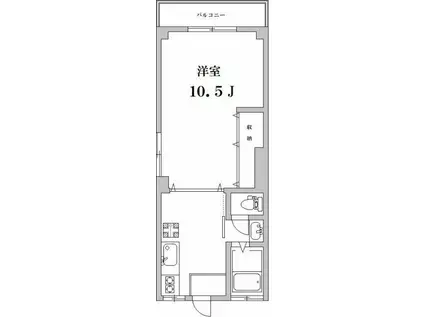 ミカミハイツ(1K/2階)の間取り写真