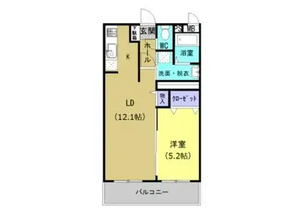 ユーミーベル(1LDK/3階)の間取り写真