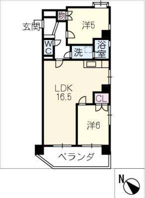 日映マンションII(3LDK/8階)の間取り写真
