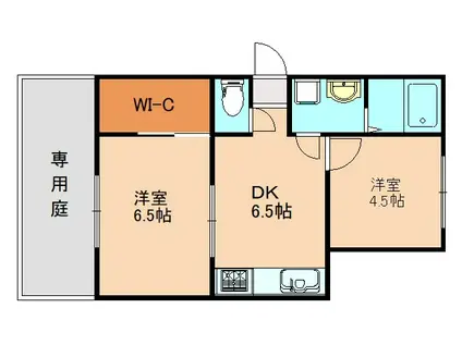 パークウエスト西村(2DK/2階)の間取り写真