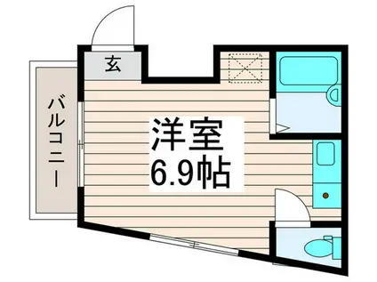 MELDIA江北(ワンルーム/2階)の間取り写真