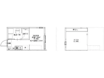 MJ TERRACE TAKASAGO(ワンルーム/2階)の間取り写真