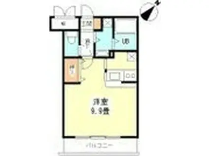 SUN COURT N(ワンルーム/3階)の間取り写真